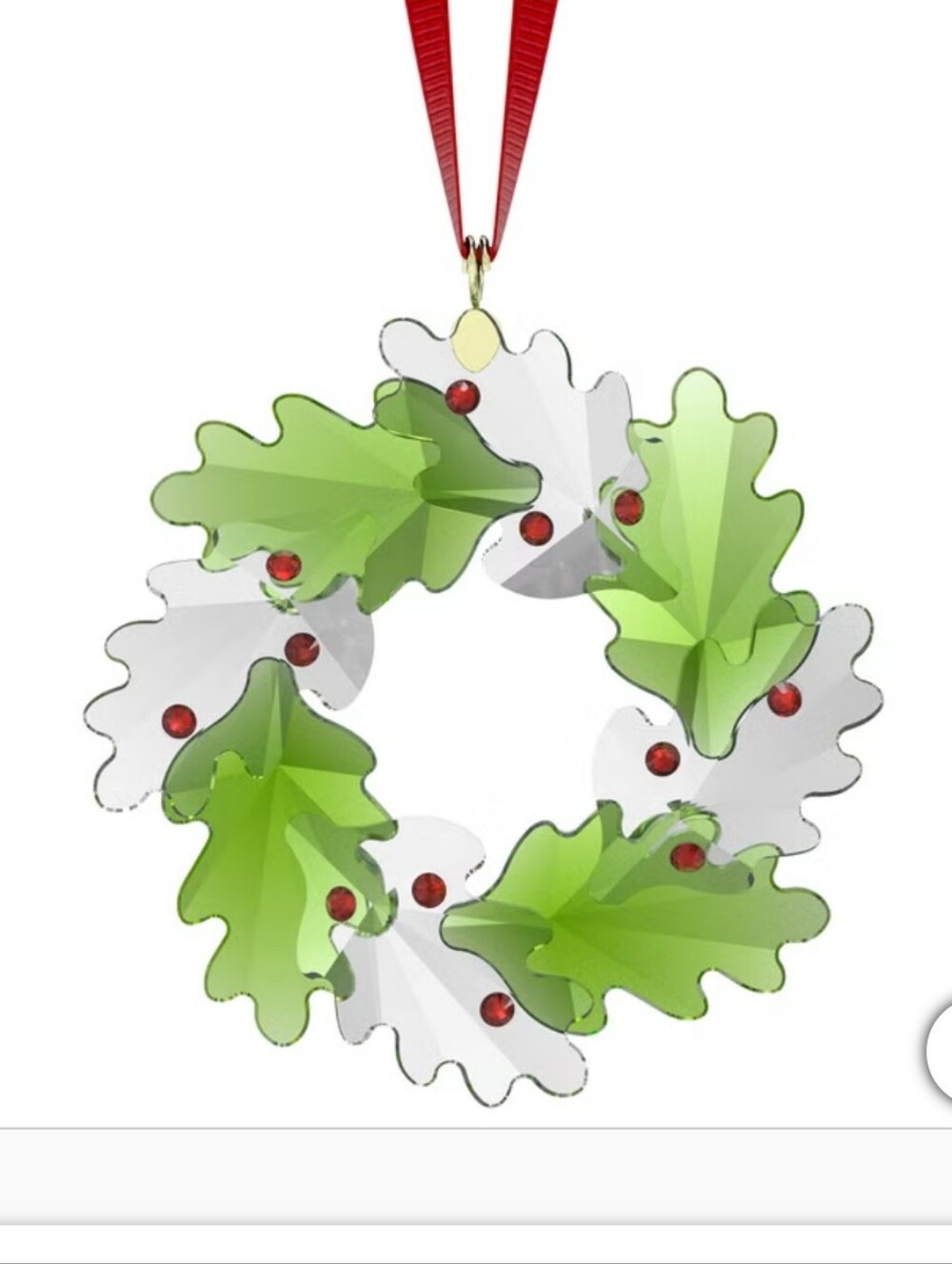 Swarovski 2026 Holiday Exquisite Wreath Christmas Crystal Ornament ,